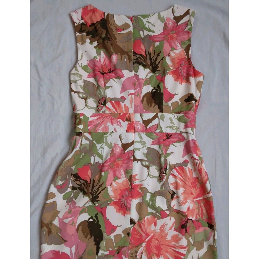Connected Apparel Shift Dress Floral Tiered Career Workwear Women's Size 10 - Picture 8 of 10